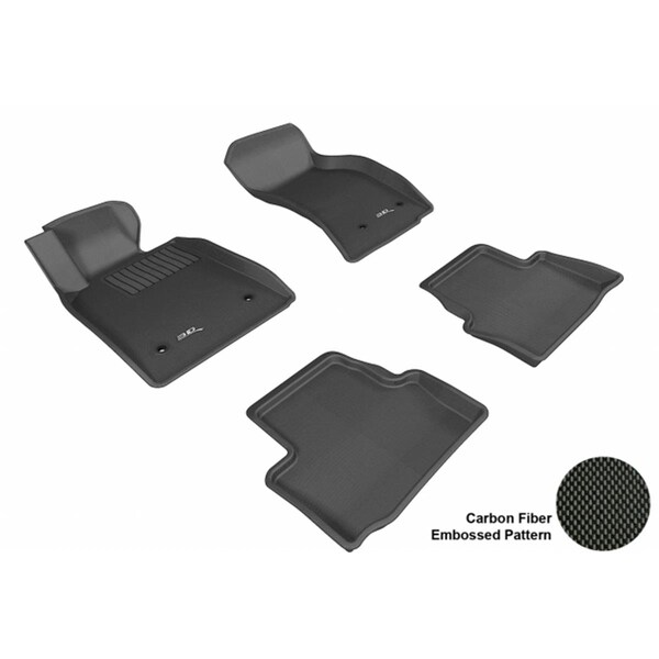 3D Maxpider CADILLAC ATS 2013-2014 KAGU BLACK R1 R2 Floor Mat L1CD00601509 - main